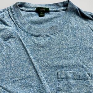 Vintage J Crew Oarsman Pocket T-Shirt Mens Medium Heather Sky Blue Casual Y2K